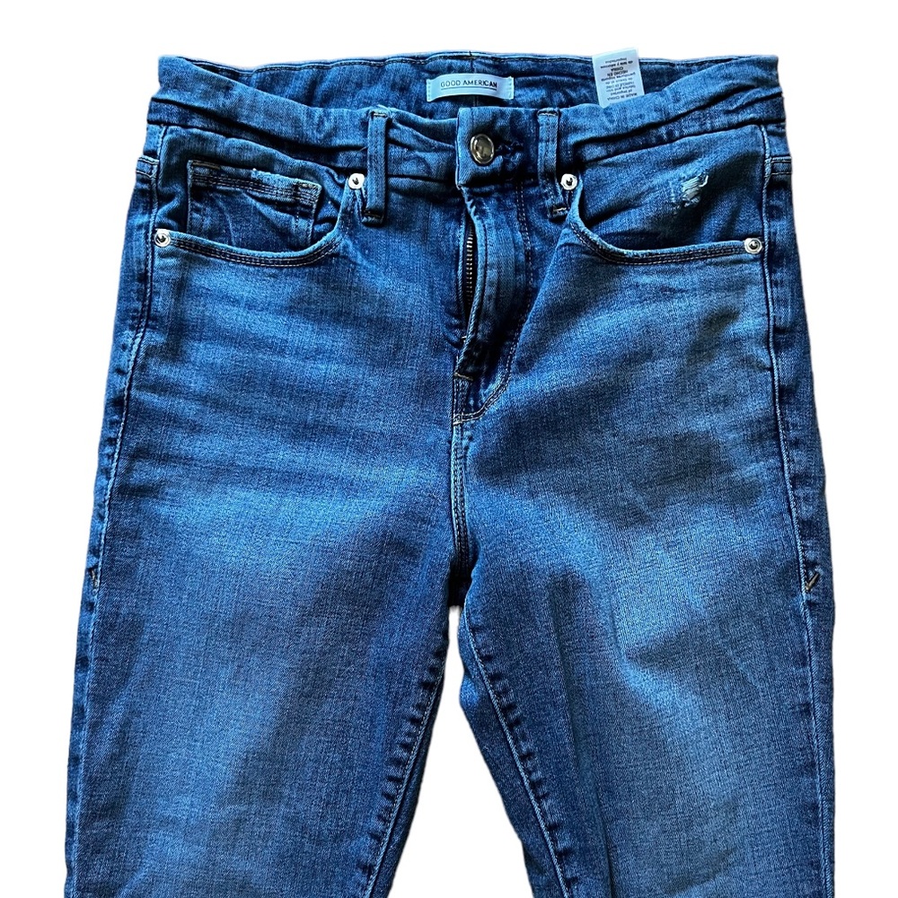 Good American Good Legs Crop Blue 27/4 - Picture 3 of 4